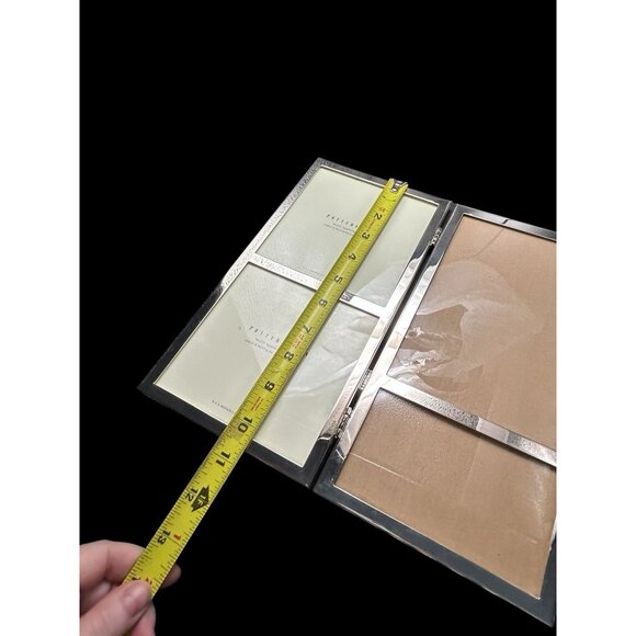 Pottery Barn Multi Opening Picture Frame Double Hinged Plated Silver Slim 10x11" - Picture 6 of 6